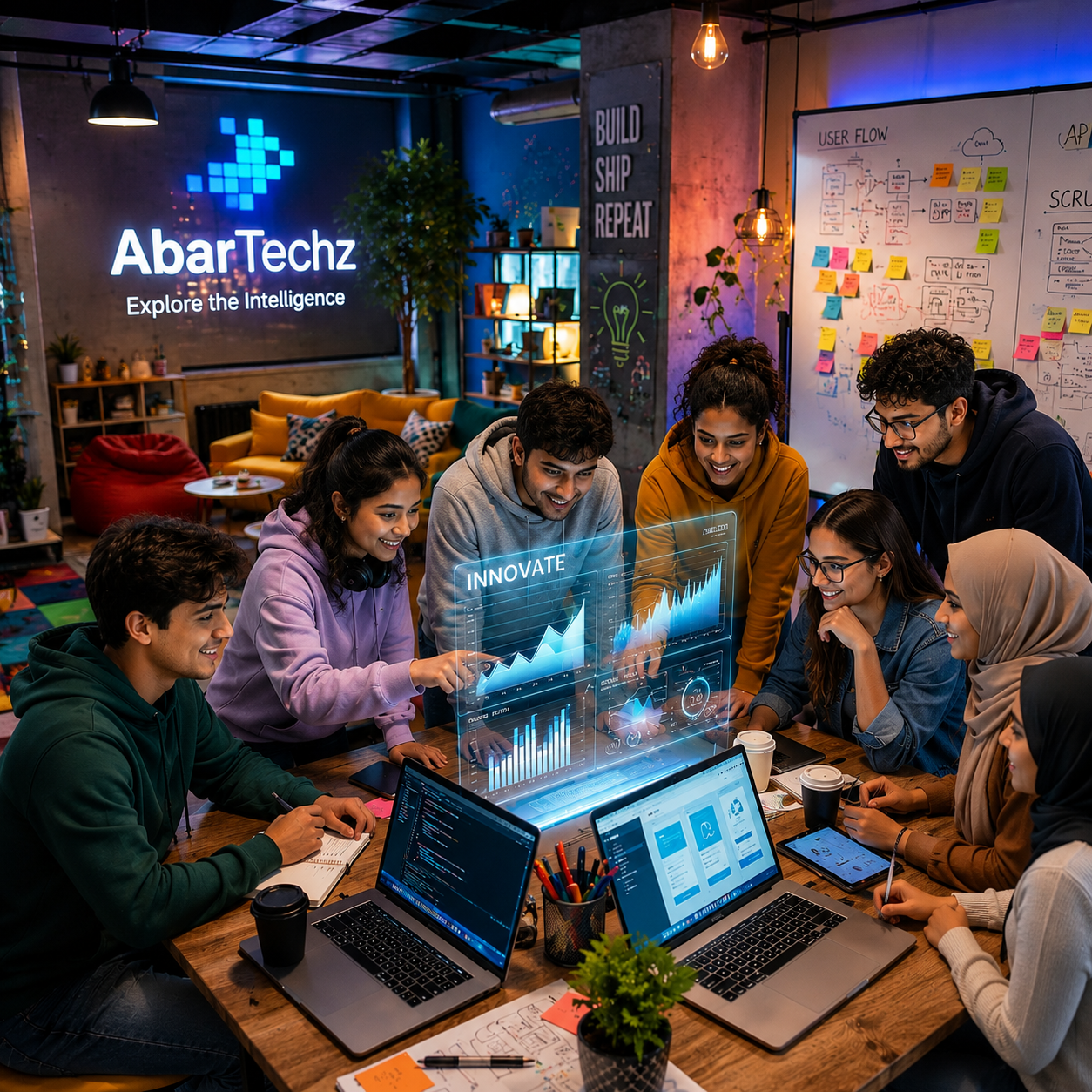 AbarTechz Innovatorz Community — diverse tech professionals collaborating